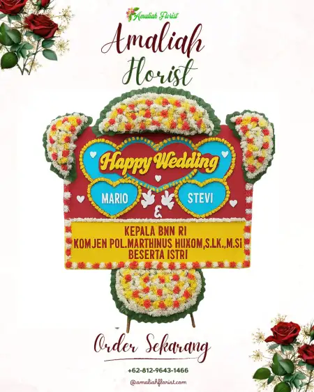 Papan Bunga Pernikahan Kance Diwe